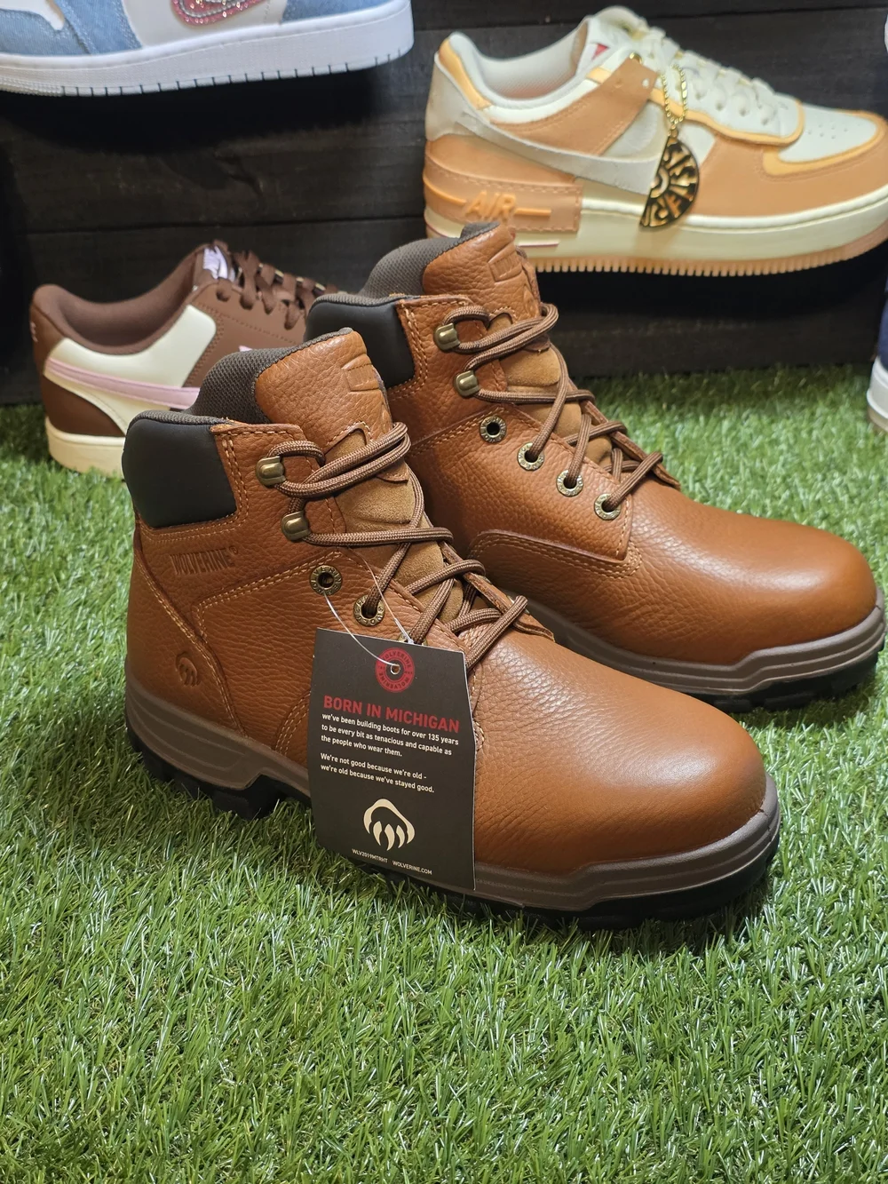 Wolverine Men's Tan Brown Work Boots